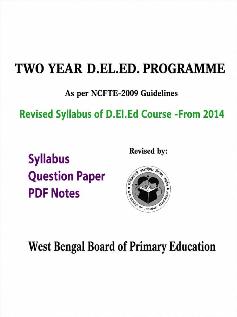 D.El.Ed Part-1 Revised syllabus of WBBPE