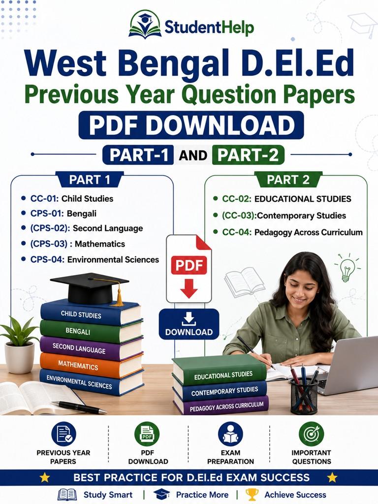 West Bengal D.El.Ed Previous Year Question Papers PDF Download Now