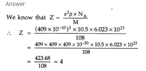 Solid State Question 2012