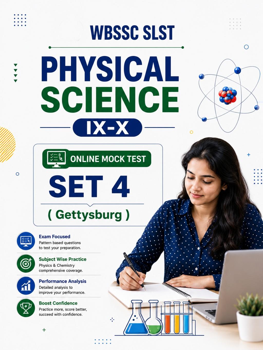 WBSSC SLST Physical Science IX-X Online Mock Test Set 4 Gettysburg