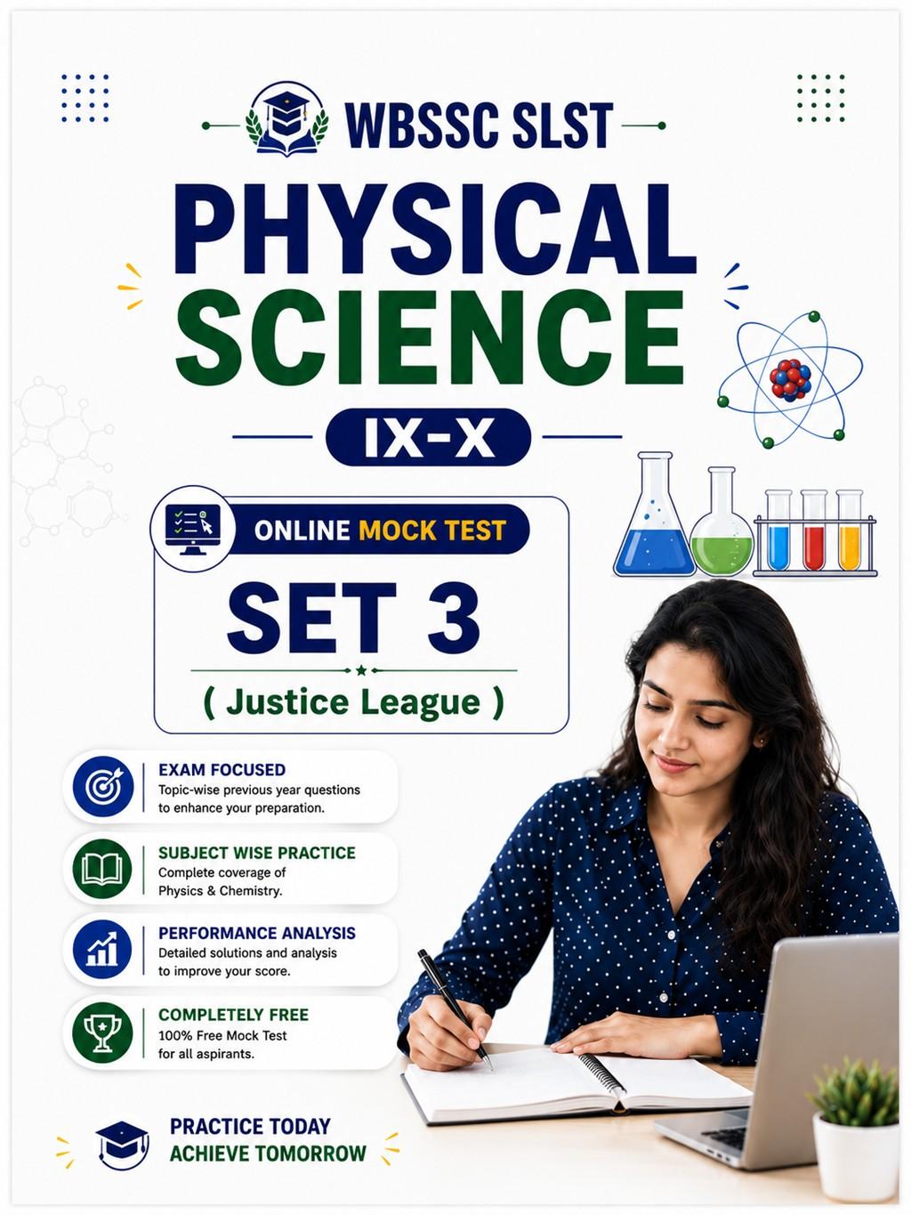 WBSSC SLST Physical Science IX-X Online Mock Test Set 3 Justice League